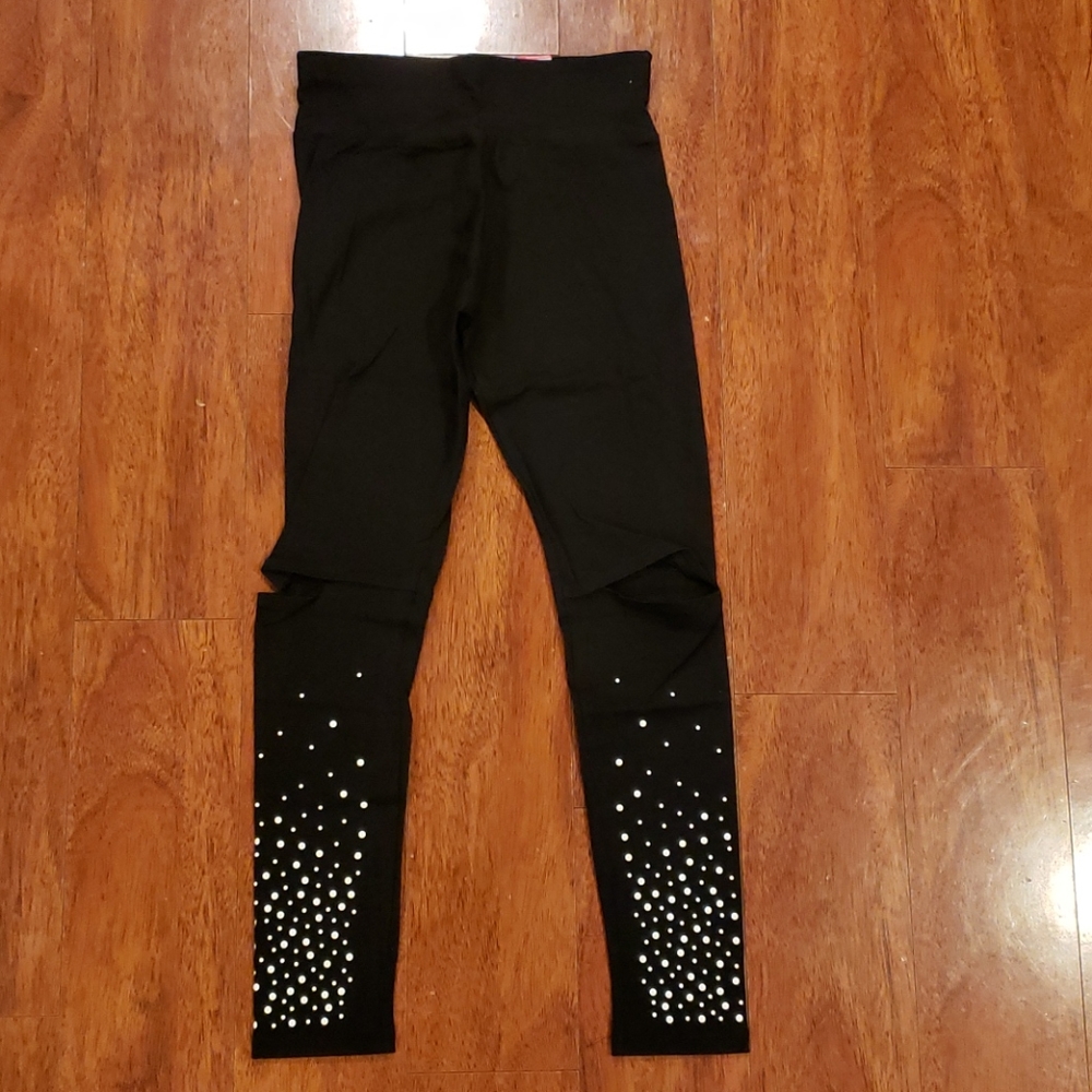 BNWT Justice legging with pearl embellishment